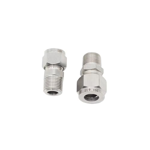 SMGLRUEAT 1PC SS 316 Stainless Steel Double Ferrule Compression Connector 6mm Tube to 1/8" Male NPT Pipe Fittings von SMGLRUEAT