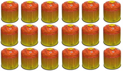 18x 300g Elico Schraubkartusche Universalgewinde 7/16 Gaskartuschen Ventilkartusche EN 417 Gewinde Ventil Bunsenbrenner Butan Propan Mix Campingkocher Gaskocher Gasheizung Lötbrenner von SMH LINE
