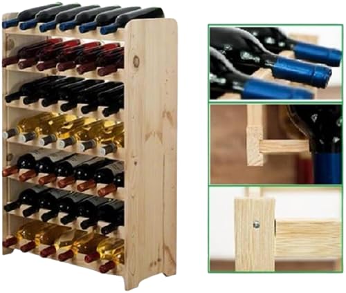 SMH LINE® Weinregal Flaschenregal Weinschrank Flaschenständer 42 Flaschen Stabil Kiefer Holz von SMH LINE