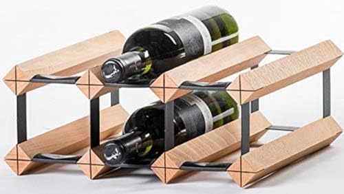 SMH LINE® klassisch Premium Weinregal aus Metall Holz luxuriösem Design Flaschenregal Weinschrank Flaschenständer Stabil 6-91 Flaschen (W6 32Tx23Bx13H cm) von SMH LINE