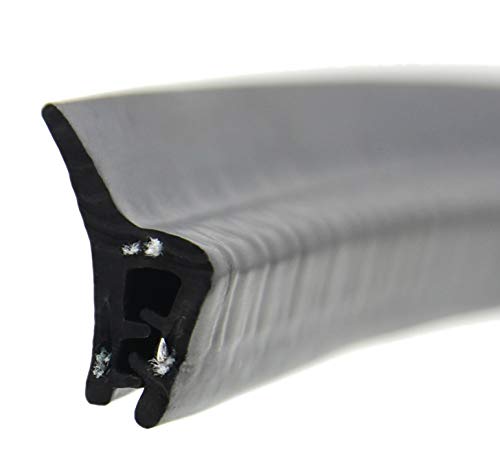 DF2 Dichtungsprofil von SMI-Kantenschutzprofi - Klemmbereich 1-3 mm - mit Dichtung oben aus EPDM Moosgummi - Fahnendichtung - einfache Montage selbstklemmend ohne Kleber (0,1 m) von SMI