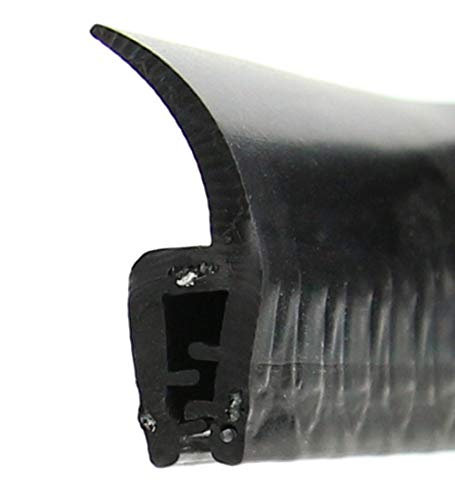 DF4 Dichtungsprofil von SMI-Kantenschutzprofi - Klemmprofil (PVC) - Klemmbereich 1-3 mm - mit obenliegender Dichtung als Fahne (EPDM) - einfache Montage, selbstklemmend ohne Kleber (50 m) von SMI