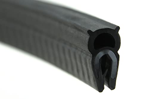 SMI-Dichtungsprofil DO9 für 1-2mm TPE selbstklemmend ohne Kleber ROSTFREI dank POM-Klemmband- Kantenschutz mit Dichtung oben, Kantenschutzdichtprofil für Auto, Kofferraum (50 m) von SMI
