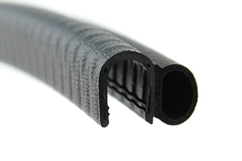 DS42 Dichtungsprofil von SMI-Kantenschutzprofi - Klemmbereich 6-8mm - mit seitlicher Dichtung aus EPDM Moosgummi - Klemmprofil aus weich PVC - einfache Montage, selbstklemmend ohne Kleber (1 m) von SMI
