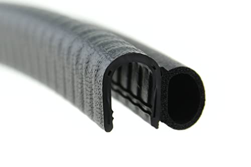 SMI-Dichtungsprofil DS42 für 6-8mm PVC mit Stahleinlage/EPDM Moosgummi selbstklemmend ohne Kleber - Kantenschutz mit Dichtung seitlich, Kantenschutzdichtprofil für Auto, Kofferraum (1 m) von SMI