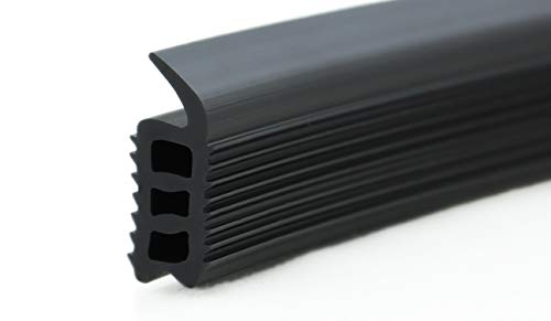 SMI-Einsteckprofil ESTP4 für Türzargen, Spaltbreiten von 9-10mm PVC Vollgummi Schwarz fester Halt ohne Kleber - Nutprofil, Fugenprofil, Zargendichtung (20 m) von SMI
