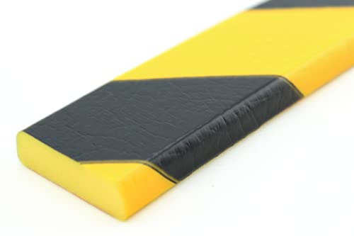 FS1-RE-GS Flächenschutzprofil von SMI-Kantenschutzprofi aus recyclebarem Polyurethan m. mhrf. versetzbarer Klebefläche z. Montage Innen/Außen - Gelb/Schwarz - Stoßschutz, Warnprofil Schutzprofil (1 m) FS1-RE-GS Flächenschutzprofil von SMI-Kantenschutzprofi aus recyclebarem Polyurethan m. mhrf. versetzbarer Klebefläche z. Montage Innen/Außen - Gelb/Schwarz - Stoßschutz, Warnprofil Schutzprofil (1 m) von SMI