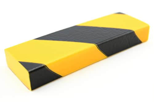 FS2-GS Flächenschutzprofil von SMI-Kantenschutzprofi aus recyclebarem Polyurethan mit Klebefläche zur dauerhaften Montage Innen und Außen - Gelb/Schwarz - Stoßschutz, Warnprofil, Schutzprofil (5 m) von SMI