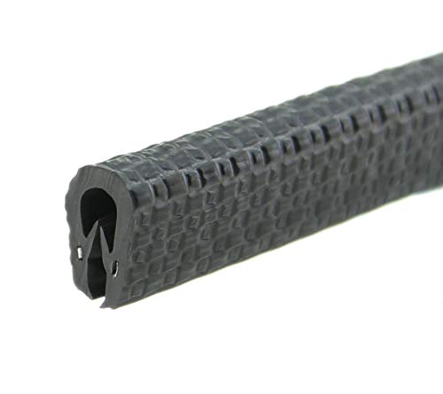 KS-S1-3S Kantenschutzprofil von SMI-Kantenschutzprofi - Klemmbereich 1-3 mm - PVC Gummi Klemmprofil - Stahleinlage - Kantenschutz - Schwarz - einfache Montage, selbstklemmend ohne Kleber (30 m) von SMI