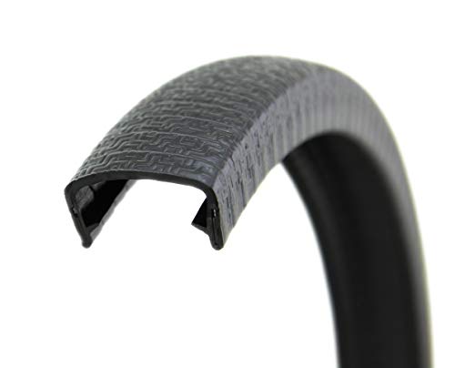 KS17-19S Kantenschutzprofil von SMI-Kantenschutzprofi - PVC Gummi Klemmprofil mit Stahleinlage - Kantenschutz - Schwarz - einfache Montage, selbstklemmend ohne Kleber Klemmbereich 17-19 mm (5 m) von SMI