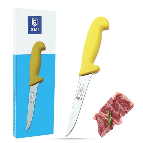 SMI - 5 Zoll Ausbeinmesser Solingen Metzgermesser Profi Fleischmesser Premium-Qualität Ausbeinmesser flexibel, Solingen Edelstahl Gerade Klinge von SMI