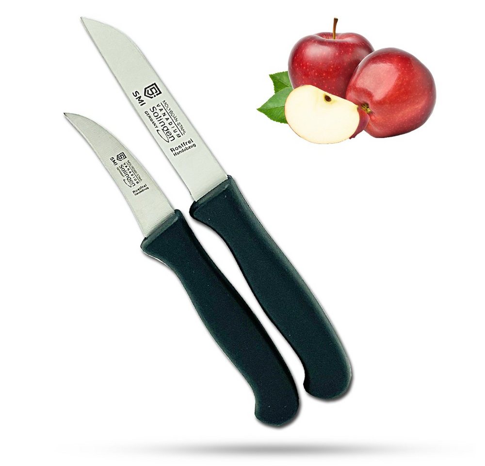 SMI Obstmesser 2 Stück Schälmesser Solingen Gemüsemesser Obstmesser gebogen / gerade von SMI