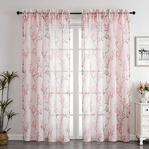 SMILE WEAVER Durchsichtige Vorhänge, 160 cm Länge, für Wohnzimmer, Blumenvorhänge, lichtfilternd, Voile, Leinen, strukturierte Stangentasche, halbtransparente Fenstervorhänge für Schlafzimmer/Küche, 2 SMILE WEAVER Durchsichtige Vorhänge, 160 cm Länge, für Wohnzimmer, Blumenvorhänge, lichtfilternd, Voile, Leinen, strukturierte Stangentasche, halbtransparente Fenstervorhänge für Schlafzimmer/Küche, 2 von SMILE WEAVER