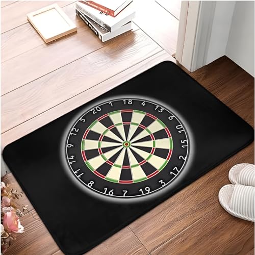 SMILEFUN Darts Dartscheibe Pfeile Ziel Fußmatte Teppich Teppichmatte Fußmatte Badematte rutschfeste Toilette Balkon Salon Absorbierende Staubentfernung 40 * 60 cm von SMILEFUN