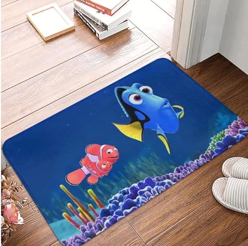 SMILEFUN Findet Nemo Fußmatte Teppichmatte Teppich Polyester rutschfest Bodendekor Bad Badezimmer Küche Schlafzimmer waschbar von SMILEFUN
