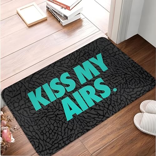 SMILEFUN Kiss My Airs X Atmos Fußmatte Teppichmatte Teppich Polyester rutschfest Bodendekor Bad Badezimmer Küche Balkon 40x60 waschbar von SMILEFUN