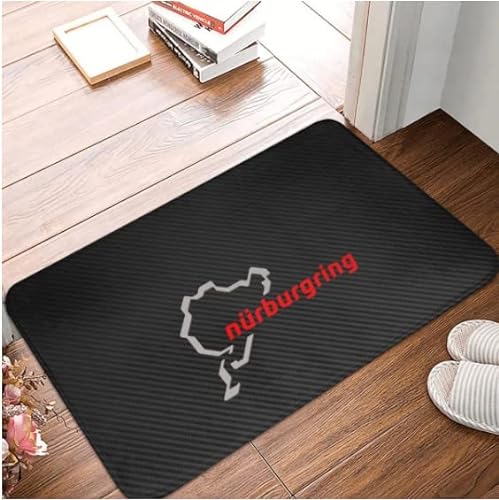 Nürburgring Nordschleife Carbon Fußmatte Teppichmatte Teppich Polyester Antirutschboden Dekor Bad Badezimmer Küche Wohnzimmer 40*60 von SMILEFUN