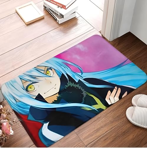 SMILEFUN A Slime Rimuru Tempest Anime Guy Fußmatte Teppich Teppichmatte Fußmatte Badematte Rutschfester Eingang Küche Schlafzimmer Langlebig Waschbar 40 * 60 cm von SMILEFUN