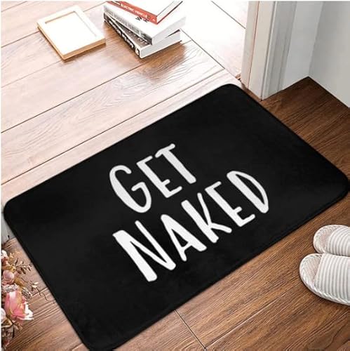 SMILEFUN Get Naked Fußmatte Teppichmatte Teppich Polyester rutschfest Bodendekor Bad Badezimmer Küche Wohnzimmer waschbar von SMILEFUN