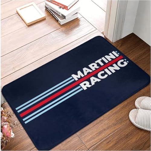 SMILEFUN Martini Racing Fußmatte Teppich Teppichmatte Fußmatte Badematte Rutschfester Eingang Küche Schlafzimmer Wasserfest 40 * 60 cm von SMILEFUN