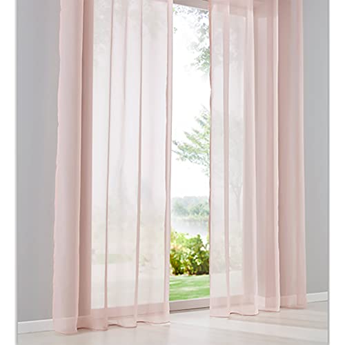 SMITHOOM 2er-Set Vorhänge mit Schlaufen Klassisch Einfarbig Transparenten Gardine Voile für Wohnzimmer Schlafzimmer Balkon Arbeitszimmer Fensterdekoration Rosa 140x245cm SMITHOOM 2er-Set Vorhänge mit Schlaufen Klassisch Einfarbig Transparenten Gardine Voile für Wohnzimmer Schlafzimmer Balkon Arbeitszimmer Fensterdekoration Rosa 140x245cm von SMITHOOM