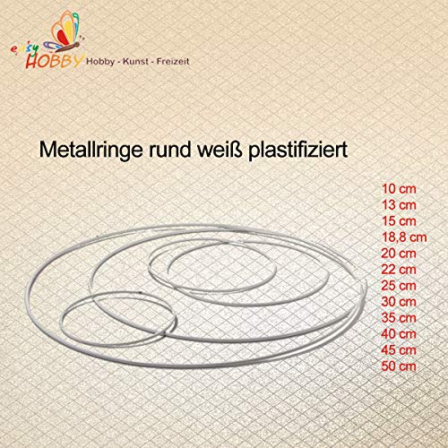SMITS Metallringe rund weiß plastifiziert 60cm Ø, 1 Stück SMITS Metallringe rund weiß plastifiziert 60cm Ø, 1 Stück von SMITS