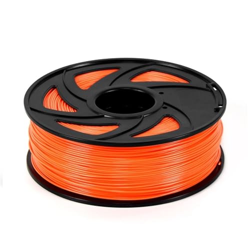ABS PLA 3D-Filament FDM, 3D-Drucker 1 kg 1,75 mm 100% blasenfrei Kunststoff-Druckfilament von ausgezeichneter Qualität for Kinder kritzeln(Color:PLA-1KG-orange) von SMJY
