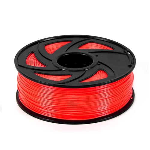 ABS PLA 3D-Filament FDM, 3D-Drucker 1 kg 1,75 mm 100% blasenfrei Kunststoff-Druckfilament von ausgezeichneter Qualität for Kinder kritzeln(Color:PLA-1KG-red) von SMJY