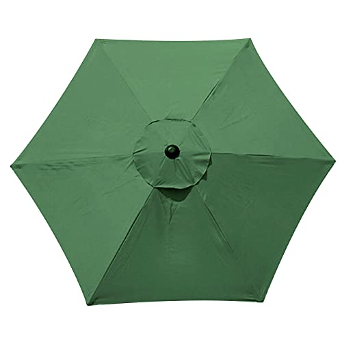 SMLJFO 3M 6 Ribs Parasol Replacement Canopy Cover Outdoor Market Table Umbrella Canopy Anti-Ultraviolet Umbrella Replacement Fabric/, Green SMLJFO 3M 6 Ribs Parasol Replacement Canopy Cover Outdoor Market Table Umbrella Canopy Anti-Ultraviolet Umbrella Replacement Fabric/, Green von SMLJFO