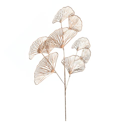 SMLJFO Künstliche goldene Pflanzen, Aprikosenblätter, künstliche Goldblätter, Simulation, Gingko-Blatt, Dekoration für Pflanzgefäß, Vase, Füller, Zuhause, Garten, Tisch, 2 Stück von SMLJFO