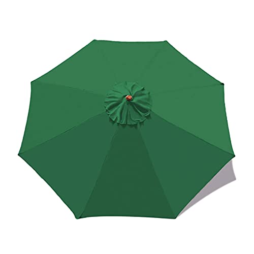 SMLJFO Replacement 8 Rib Parasol Canopy, 3 m Market Table Umbrella, UV Protection, Replacement Fabric, Green von SMLJFO