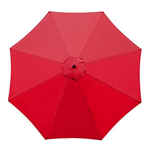 SMLJFO Replacement 8 Rib Parasol Cover, 3 m Market Table Umbrella, UV Protection, Red von SMLJFO