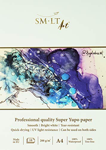 SMLT. PS-10(200)/PRO Professionelle Kunst Pad A4 mit Synthetik Super Yupo Papier, 10 blatt von SM.LT