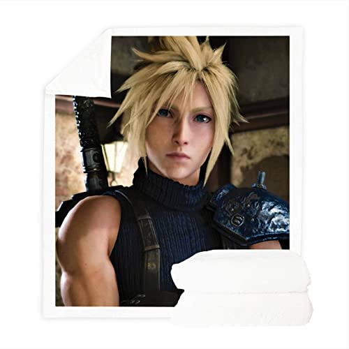 SMNVCKJ Anime Final Fantasy Decke Erwachsene Kinder Weich Flauschig Flanell Bettdecken Sofabezug Reise Picknick Warm Werfen Für Kinder Geschenk (10,150 * 200cm) von SMNVCKJ