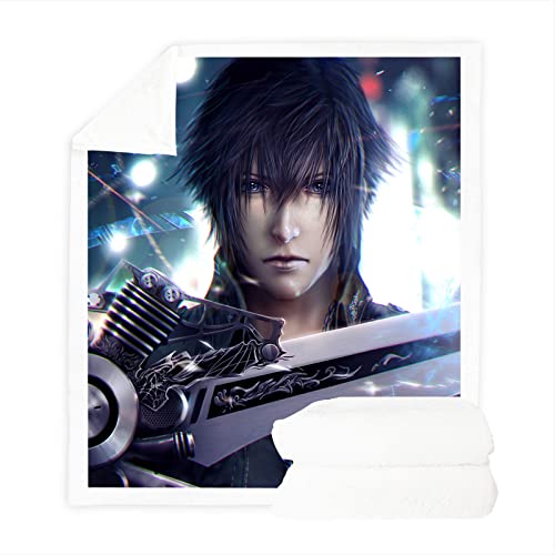 SMNVCKJ Anime Final Fantasy Decke Erwachsene Kinder Weich Flauschig Flanell Bettdecken Sofabezug Reise Picknick Warm Werfen Für Kinder Geschenk (6,150 * 200cm) von SMNVCKJ