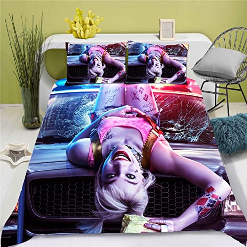 SMNVCKJ Bettwäsche 200x200 cm Bettbezug Set Angenehme Mikrofaser Anime Bettbezüge Mit Reißverschluss + Kissenbezüge (4,135 * 200) von SMNVCKJ