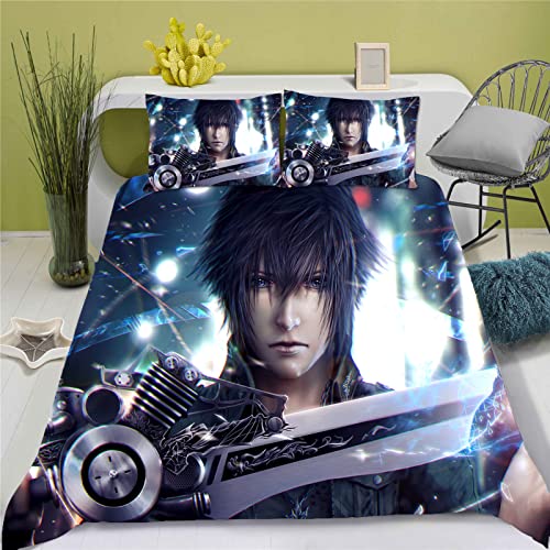 SMNVCKJ Bettwäsche Anime Final Fantasy Bettbezug-Set, Hautfreundliche, Haltbare Mikrofaser, Geeignet Für Kinder Jungenbettwäschesets (13,135 * 200) von SMNVCKJ