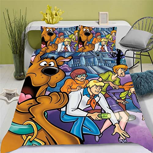 SMNVCKJ Bettwäsche Kinderbettwäsche Cartoon Bettbezug Anime Dog Muster Bettwäsche Mit Reißverschluss Wende Bettwäsche Mit Kissenbezug (3,220 * 240) von SMNVCKJ