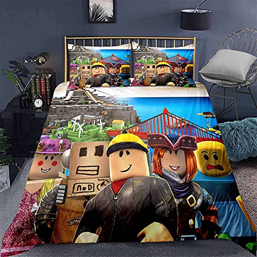 SMNVCKJ Bettwäsche Set Cartoon Anime Bettwäsche 3D Drucken Mit Bettbezüge Kissenbezüge Für Jungen Mädchen (12,Single 140×210CM) von SMNVCKJ