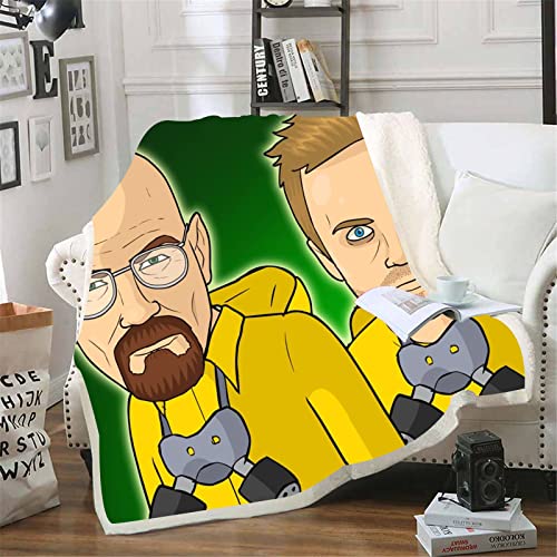SMNVCKJ Breaking Bad Los Pollos Hermanos Daunendecke 3D-Digitaldruck Mikrofaser Cartoon Image Decke, Weich Und Warm, Verwendet Für Schlafsofa Und Sofa (e,150 x 200 cm) von SMNVCKJ