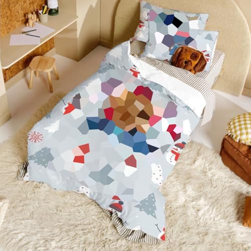 SMNVCKJ Stitch Bettwäsche Bettbezug 135x200 Cartoon Stitch Kinderbettwäsche 3D Anime Drucken Mikrofaser Bettbezug für Jungen Und Mädchen mit 2 Kissenbezug (1,Single 140x210CM) von SMNVCKJ