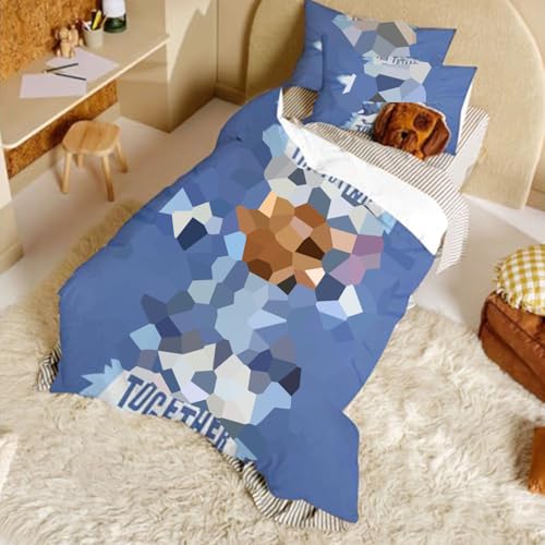 SMNVCKJ Stitch Bettwäsche Bettbezug 135x200 Cartoon Stitch Kinderbettwäsche 3D Anime Drucken Mikrofaser Bettbezug für Jungen Und Mädchen mit 2 Kissenbezug (2,Double 200x200CM) von SMNVCKJ