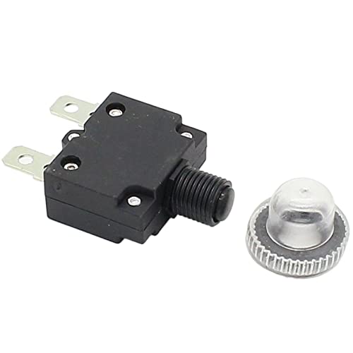 2 Stück Thermoschalter Überlastschutz Druckschalter Leistungsschalter + wasserdichte Abdeckung (Color : 8A) von SMOKT
