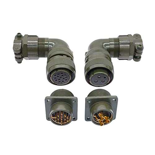 SMOKT YD28 Servomotor Stecker YD28K4T Rundstecker YD28-15 Aviation Winkelstecker Buchse 4 15 Pin 1St (Color : Black-4 pin Socket) von SMOKT