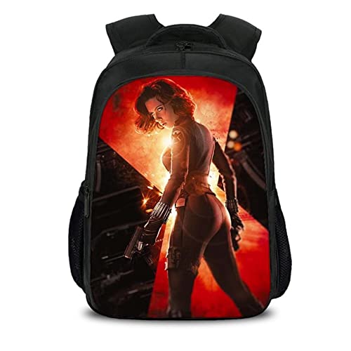 Schulrucksack Jungen Black Widow Rucksack Marvel Hero Kinderrucksack für Grund- und Sekundarschüler (Color : E, Size : 40X17X27CM) von SMOKT