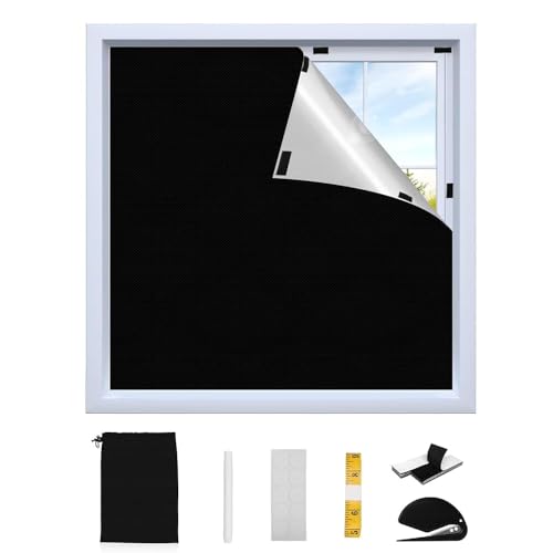 SMONTER Fenster Verdunkelung für Schlafzimmer (149x300cm), Verdunklungsstoff mit Klettband, Verdunklungsfolie für Fenster ohne Bohren Dachfenster Sonnenschutz, Hitzeschutz mit Heatblock-Technologie von SMONTER