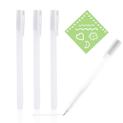 SMOOTHERPRO Schnell Trocknender Klebestift | 3 Pcs Weißes Präzisions-Flüssigklebestift-Set | Punktklebestift mit feiner Spitze | für Scrapbook-Karten Notizbücher Papierbasteln handgefertigte(PGP003W) von SMOOTHERPRO
