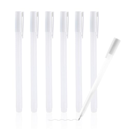 SMOOTHERPRO Schnell Trocknender Klebestift | 6 Pcs Weißes Präzisions-Flüssigklebestift-Set | Punktklebestift mit feiner Spitze | für Scrapbook-Karten Notizbücher Papierbasteln handgefertigte(PGP006W) von SMOOTHERPRO