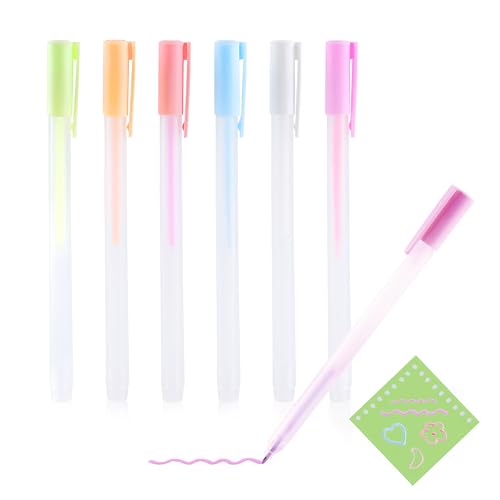 SMOOTHERPRO Schnell Trocknender Klebestift | 6 Pcs mehrfarbig Präzisions-Flüssigklebestift-Set | Punktklebestift mit feiner Spitze | für Scrapbook-Karten Notizbücher Papierbasteln (PGP006C) von SMOOTHERPRO