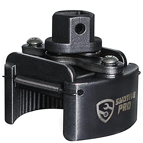 SMOTIVEPRO Ölfilterschlüssel Universell Verstellbar für 60-80 mm, Schnelles Entfernen und Installieren von Autoölfiltern, Ölfilter Werkzeug mit Speziellem Design mit rutschfesten gezahnten Backen von SMOTIVEPRO